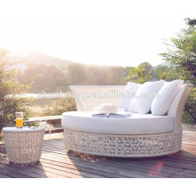 all weather wicker lounge chaise rattan swimming pool sun bed